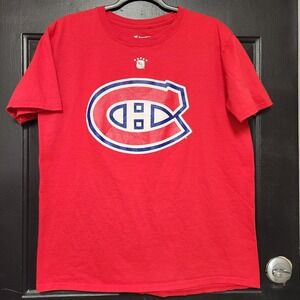 Montreal Canadiens Patrick Roy #33 Red NHL Fanatics T-Shirt Large Hockey Tee